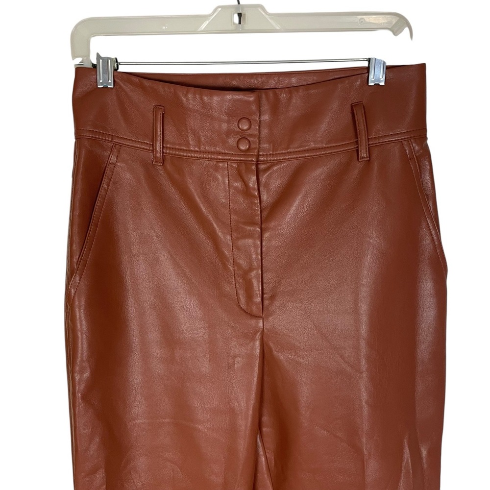 Wilfred Aritzia Brown Vegan High‎ Rise Ankle Pants Size 8 - Picture 4 of 12